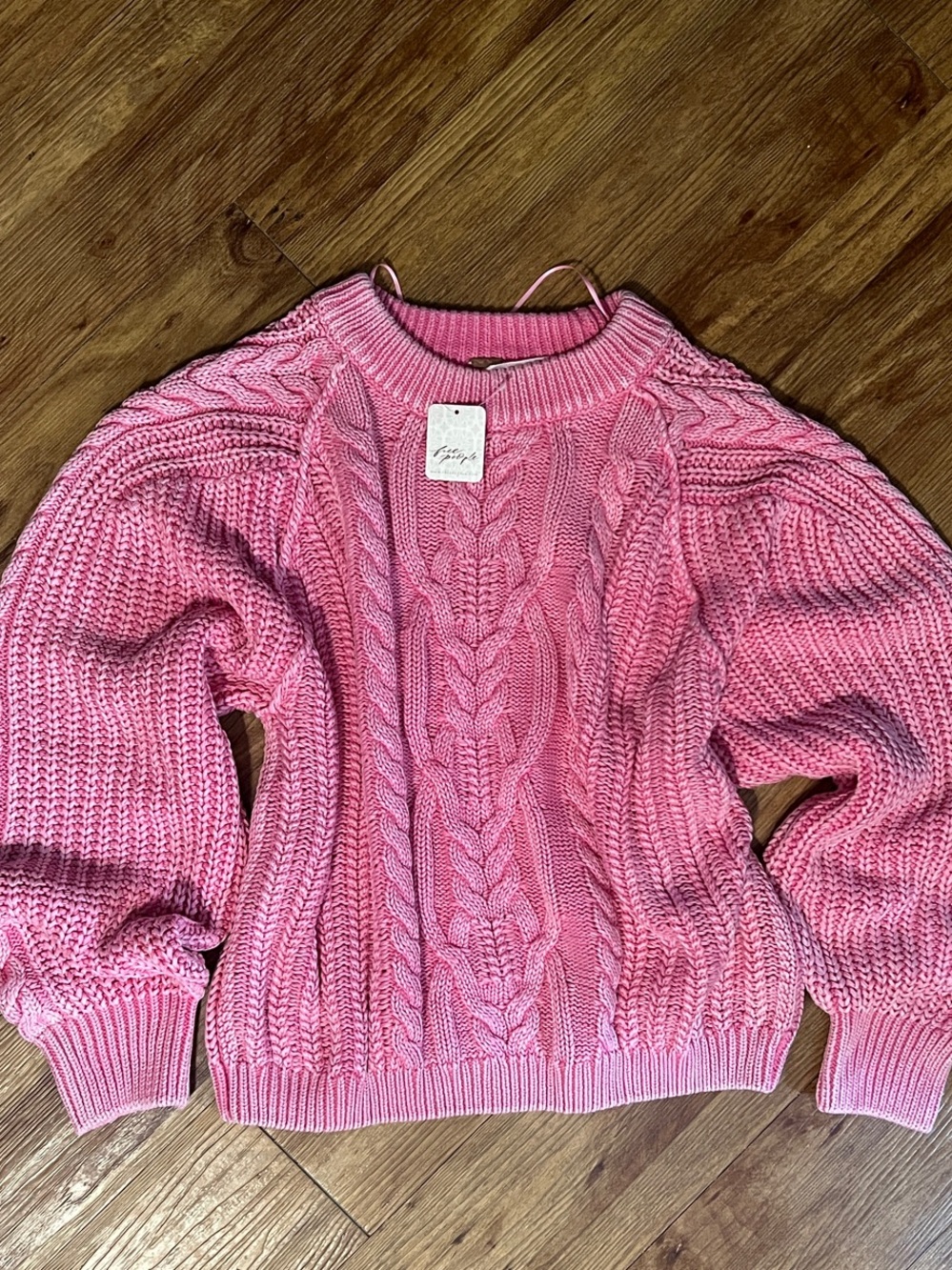 Free People Frankie Chunky Cable Knit sweater XL NWT